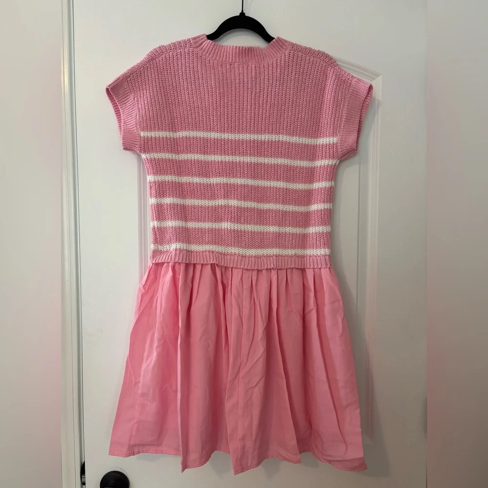 NWT Entro Pink and White Striped Dress - Picture 7 of 7